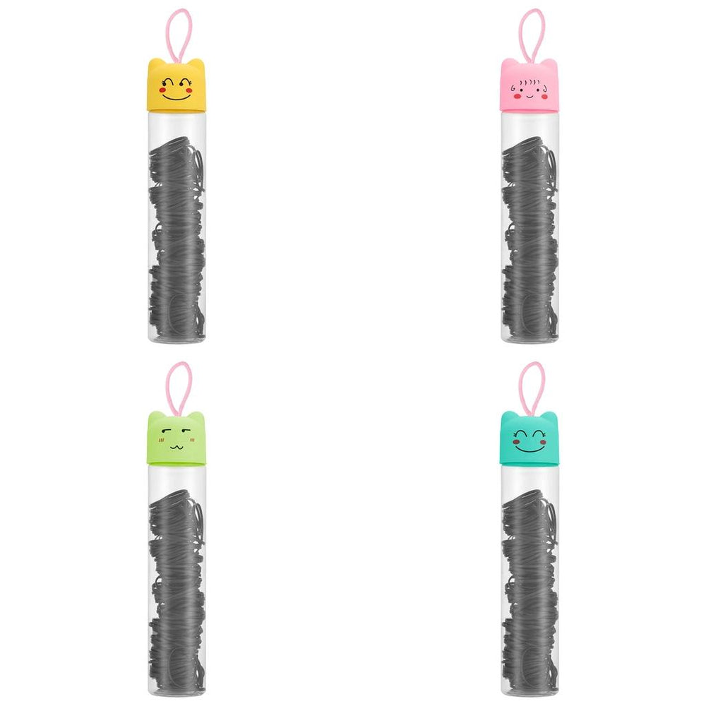 Eklips Black Tube Elastic Hair Ties Assorted Pack