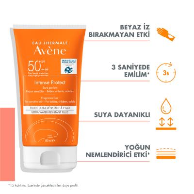 avene intense protect spf50 fluid sunscreen 150 ml, Avene SPF50+ sunscreen application, Avene moisturizing sunscreen texture Avene Intense Protect SPF50+ Fluid Ultra Sunscreen | 150 ml Avene Intense Protect SPF50+ Sunscreen | 150 ml sunscreen, broad-spectrum, avene, moisturizing, water-resistant, spf50, active-lifestyle, skin-protection, ai-generated, lightweight