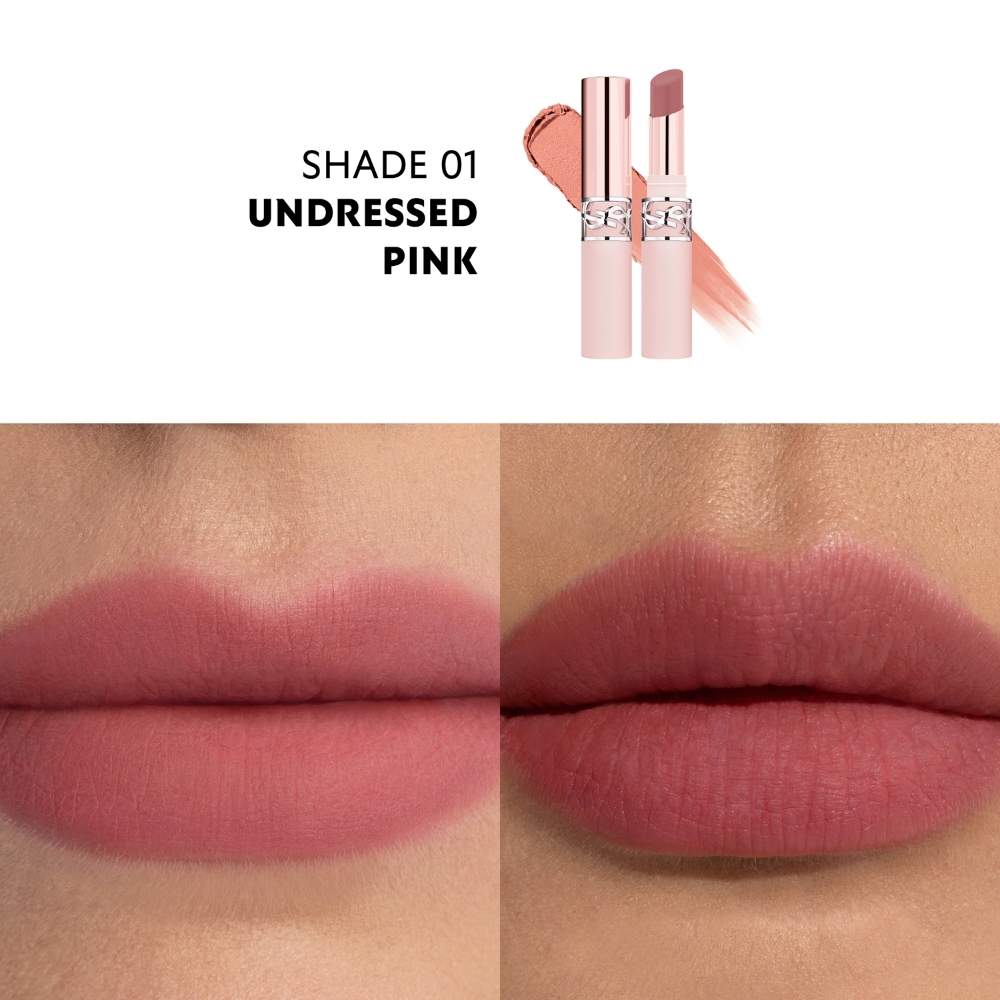 YSL Lovenude Lip Blusher 01 Undressed Pink Matte Lipstick