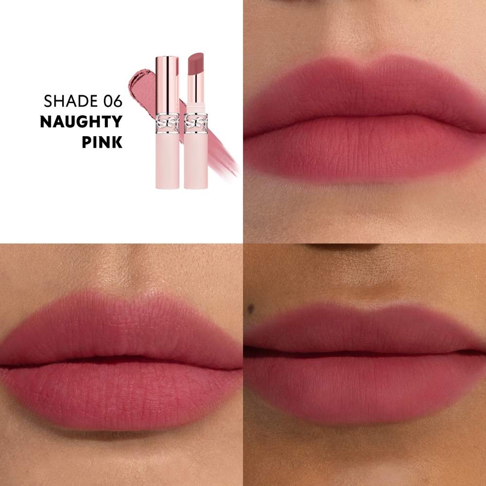 YSL Lovenude Lip Blusher 06 Naughty Pink Matte Lipstick