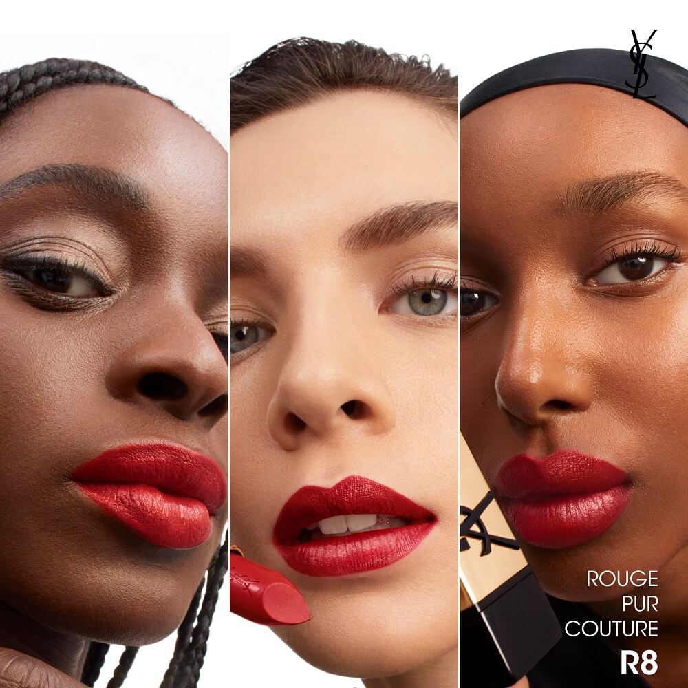YSL Rouge Pur Couture Lipstick R8 Velvety Finish Lip Color