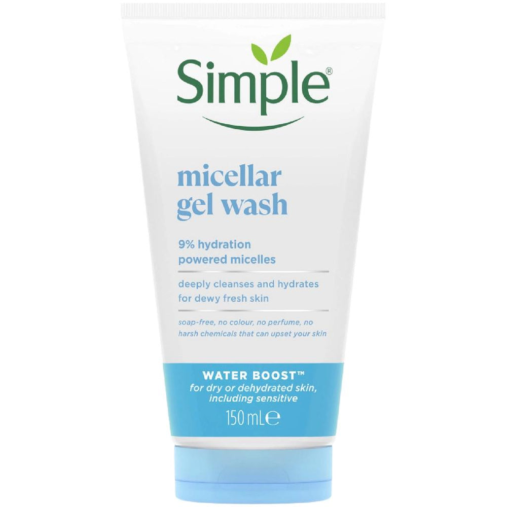 Simple Water Boost Micellar Facial Cleansing Gel 150 ml