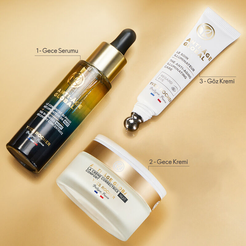 Yves Rocher Anti-Age Global Bi-Phase Night Serum for Radiance 30 ml