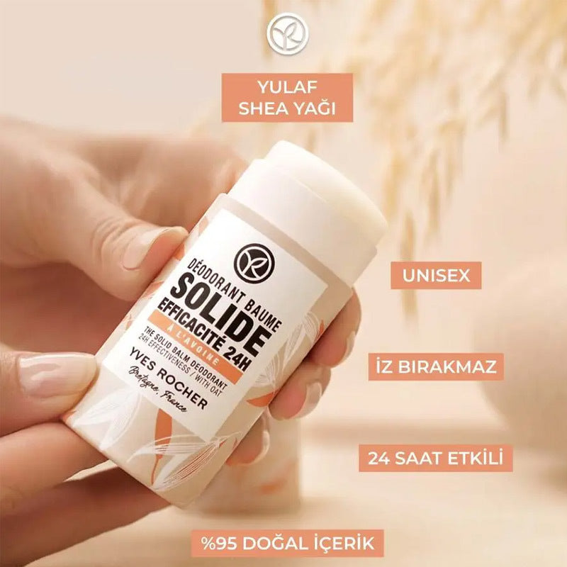 Yves Rocher Solid Deodorant Stick with Oat & Shea Butter 50g