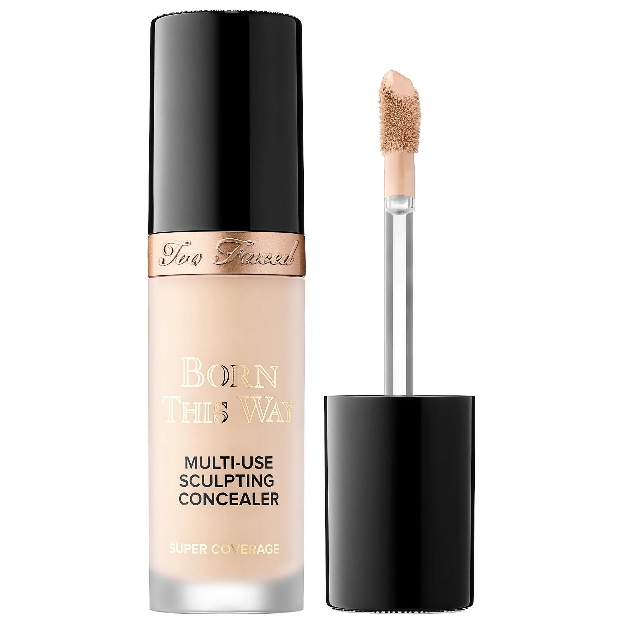 Too Faced Born This Way Super Coverage Multi-Use Concealer - Full Coverage, Hydrating, Vegan &amp; Cruelty-Free Too Faced Born This Way Concealer - Full Coverage &amp; Hydrating full coverage concealer, hydrating concealer, vegan concealer, cruelty-free concealer, multi-use concealer, long-wearing concealer, non-comedogenic concealer, Too Faced, Born This Way, concealer, makeup, cosmetics, face makeup, vegan beauty products, cruelty-free beauty, sensitive skin solutions