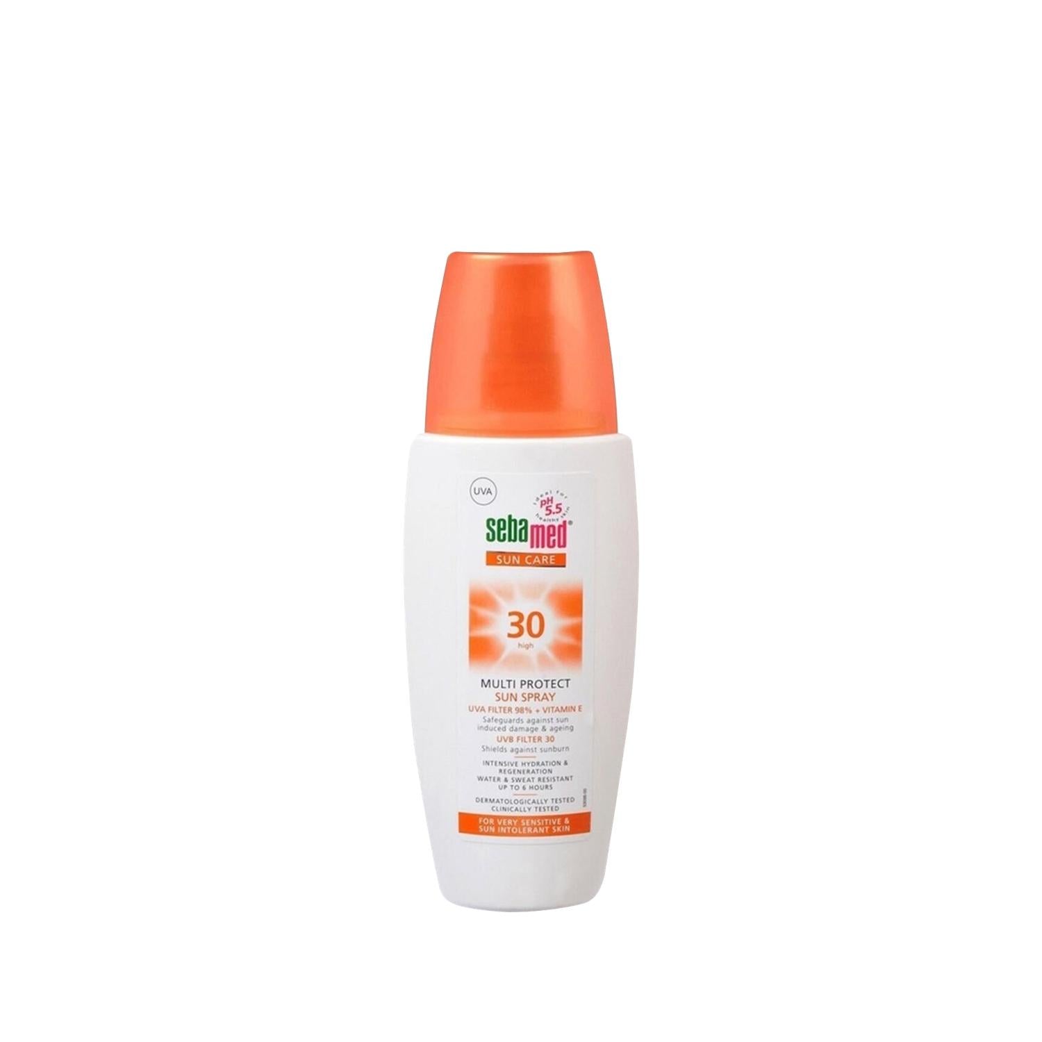 Sebamed Sunscreen Spray SPF 30 - Dermatologically Tested, Water-Resistant Sun Protection for Sensitive Skin - 5.07 fl oz Sebamed SPF 30 Sunscreen Spray - Dermatologically Tested Sunscreen Spray, SPF 30, Sebamed Sun, Dermatologically tested sunscreen, Sun protection, Sensitive skin care, Family sun care, Outdoor activities, UV protection, Easy application sunscreen, Water-resistant sunscreen