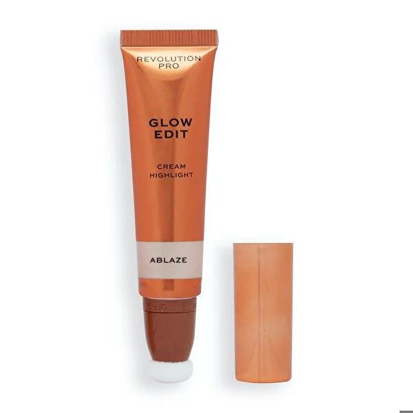 Revolution Pro Glow Edit Ablaze Cream Highlighter: Radiant, Vegan, &amp; Cruelty-Free - Achieve a Dewy, Luminous Complexion (15ml) Revolution Pro Cream Highlighter: Vegan &amp; Radiant Glow cream highlighter, glow highlighter, vegan highlighter, cruelty-free highlighter, illuminating makeup, radiant complexion, jojoba oil highlighter, Revolution Pro highlighter, Revolution Pro, highlighter, makeup, vegan beauty, cruelty-free beauty, dewy complexion, luminous skin, ethical beauty, cosmetic, beauty, glow, radiant, jo
