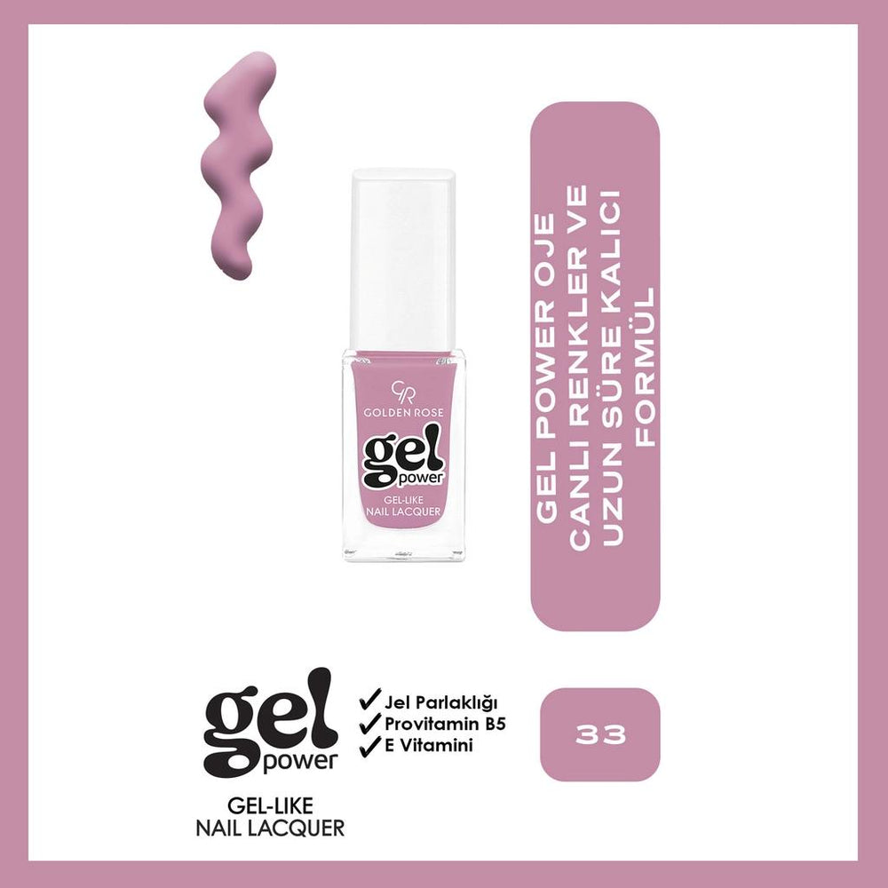 Golden Rose Power Gel Like Nail Polish No: 33 - 10.2ml