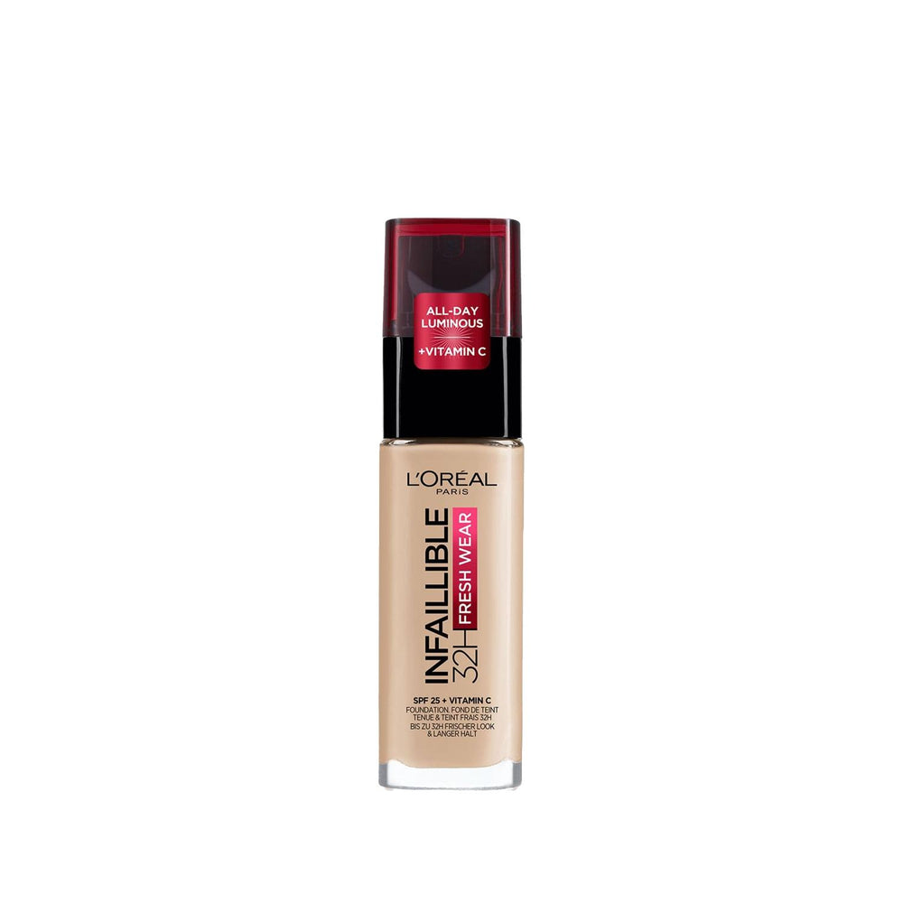 Loreal Paris Infaillible 32H Fresh Wear Foundation - Long Lasting Vitamin C Makeup for Natural Look, 140 Golden Beige Loreal Paris 32H Fresh Wear Foundation - Vitamin C Makeup Loreal Paris Foundation, Infaillible 32H Fresh Wear, Vitamin C Foundation, Long Lasting Makeup, Golden Beige Foundation Shade, Natural Makeup Look, Fresh Wear Formula, Antioxidant Makeup, Everyday Foundation, Beauty Essentials, Makeup for Sensitive Skin, Long Lasting Foundation, Foundation with Vitamin C