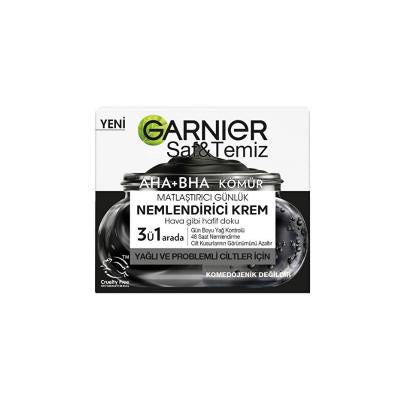 Garnier Daily Moisturizing Cream for Oily Skin - Garnier Saf Kömür Matlaştırıcı Nemlendirici Krem 50ml Garnier Saf Kömür Daily Moisturizing Cream - Oil Control & Hydration Garnier Saf Kömür, Matlaştırıcı Nemlendirici Krem, Vegan nemlendirici, Yağlı cilt nemlendiricisi, Niasinamid AHA BHA nemlendirici, Daily Moisturizing Cream, Oily Skin Care, Vegan Skincare, Cruelty-Free Skincare, Gel Moisturizer, Activated Charcoal Skincare, Gliserin Nemlendirici, Skincare for Oily Skin, Matte Finish Moisturizer