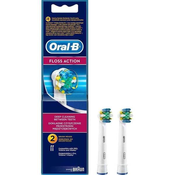 Oral-B Replacement Toothbrush Heads - Floss Action 2 Pack for Oral-B Electric Toothbrush Handles Oral-B Floss Action Replacement Toothbrush Heads - 2 Pack Oral-B Floss Action, Replacement Toothbrush Heads, Oral-B Compatible Brush Heads, Electric Toothbrush Replacement Heads, Interdental Cleaning Brush Heads, Oral Hygiene, Toothbrush Replacement Heads, Oral-B Electric Toothbrush Accessories, Floss Action Toothbrush Heads, Oral Care Products