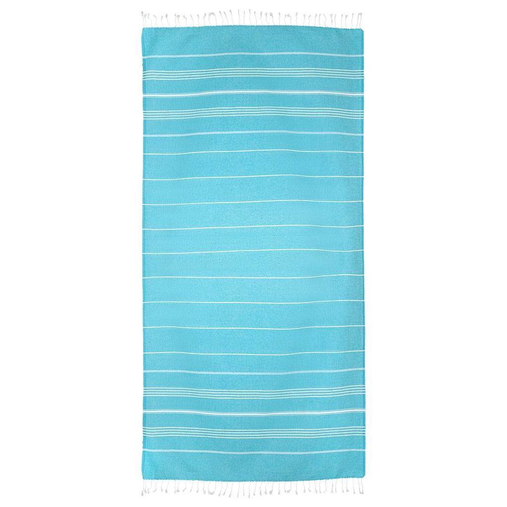 Eklips Turquoise Flat Striped Pestemal Towel