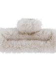 Eklips Rectangular Claw Clip in Ecru for Secure Hair Hold