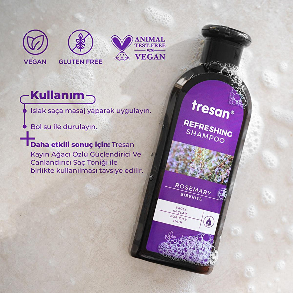 Tresan Rosemary Shampoo for Oily Hair - Nourishing, Gluten-Free, Paraben-Free, Daily Use - 10.14 fl oz - view 5