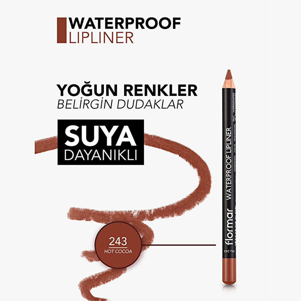 Flormar Mat Lip Liner - Waterproof, High Pigment, Long Lasting Lip Color for Precise Definition - view 2