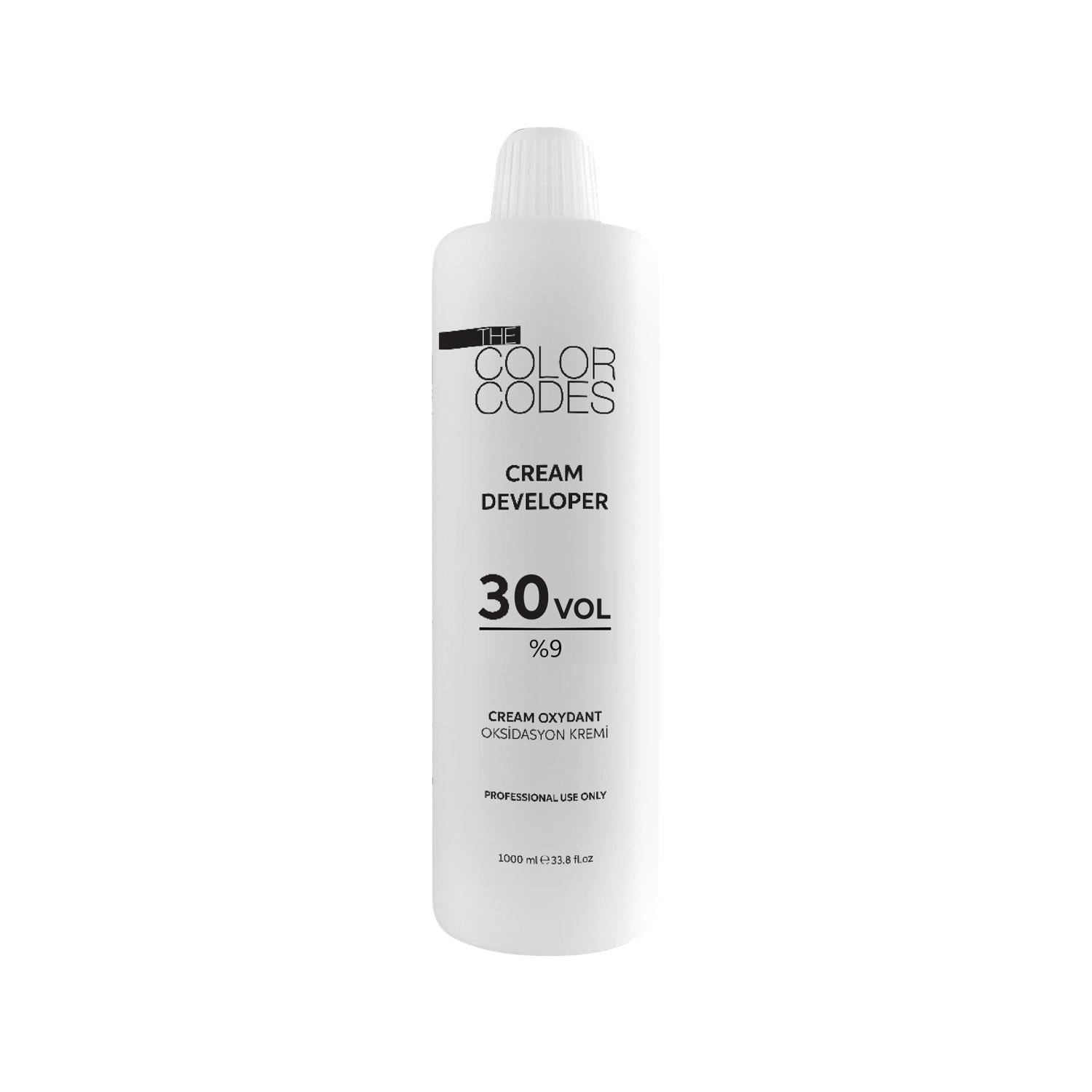 The Color Codes Hair Developer Cream 30 Vol. %9 Oksidan - 1000 ml, Moisturizing Cream Formulation for Professional Hairstylists and Home Use The Color Codes Hair Developer Cream 30 Vol. - 1000 ml Hair Developer Cream, 30 Vol. Hair Developer, Oxidant for Hair Dye, Hair Color Developer, Cream Hair Developer 1000 ml, Professional Hairstylist Products, Home Hair Coloring, Hair Care, Beauty Products, Hair Color Development, Moisturizing Hair Products