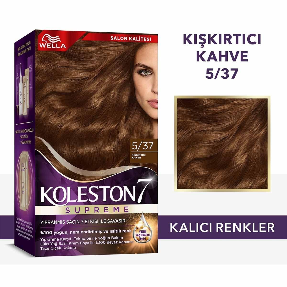 Wella Koleston Supreme 5/37 Tempting Brown Hair Dye: Intense Color, Gray Coverage &amp; Hydration for Long-Lasting at Home Hair Coloring Wella Koleston Hair Dye: Long-Lasting Color &amp; Gray Coverage hair dye, hair color, at home hair color, gray hair coverage, long lasting hair color, hair color kit, Wella Koleston, hair coloring, brown hair dye, hair dye kit, at-home hair dye, gray coverage, long-lasting color, vibrant hair, oil care elixir, color revitalizing, plex oil care, tempting brown, gifts for her, hair 