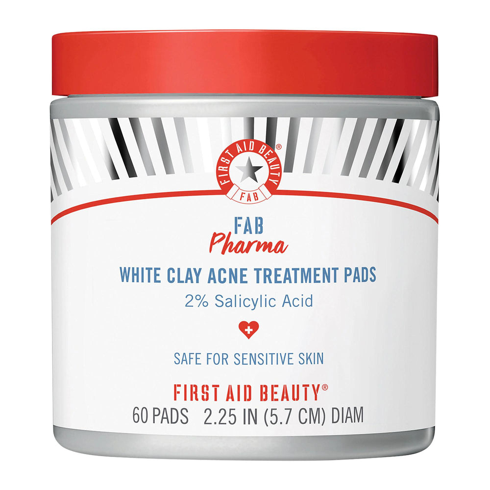 FAB Pharma White Clay Acne Treatment Pads 2% Salicylic Acid - Vegan, Cruelty-Free & Gluten-Free Skincare FAB Pharma Acne Treatment Pads - 2% Salicylic Acid Skincare acne treatment pads, salicylic acid skincare, vegan skincare products, cruelty-free skincare, gluten-free skincare, acne and blemishes, skincare for sensitive skin, daily skincare routine, pore minimizer, oil control, vegan beauty products, cruelty-free beauty, gluten-free beauty