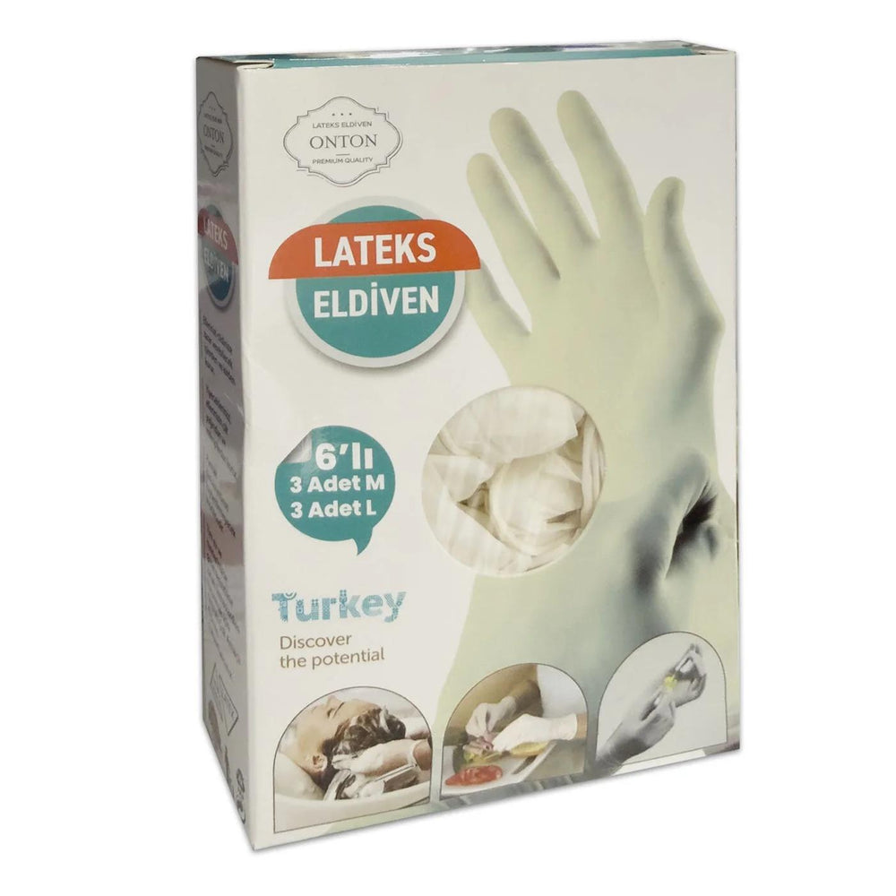 MyClean Latex Gloves Durable Protective Hand Wear 6-Pack