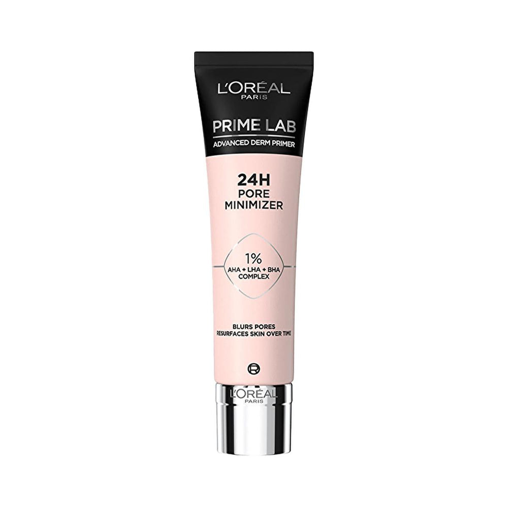Loreal Paris Prime Lab Pore Minimizer Primer - Minimizes Pores, Enhances Foundation Longevity Loreal Paris Prime Lab Pore Minimizer Primer for Smooth Makeup Loreal Paris Prime Lab, Pore Minimizer, Primer, Makeup Base, AHA BHA Primer, pore minimizer primer, makeup primer, foundation primer, smooth makeup finish, long-lasting foundation, all skin tones, no white residue, cosmetic primer, skincare primer