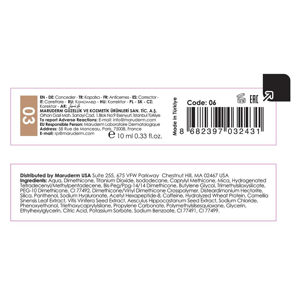 Maruderm Cover Crush Concealer No: 03 10ml