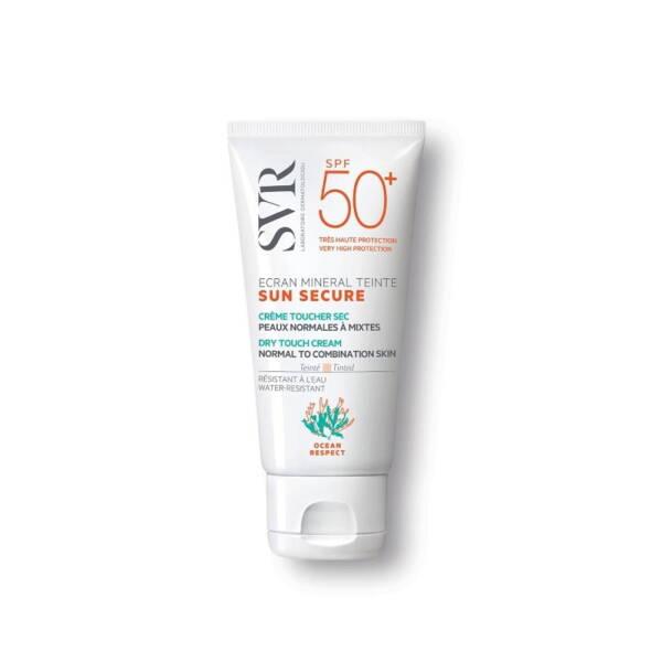 SVR Tinted Mineral Sunscreen Cream SPF50 - Dry Touch, Non-Greasy Finish for Normal to Combination Skin - Sunscreen