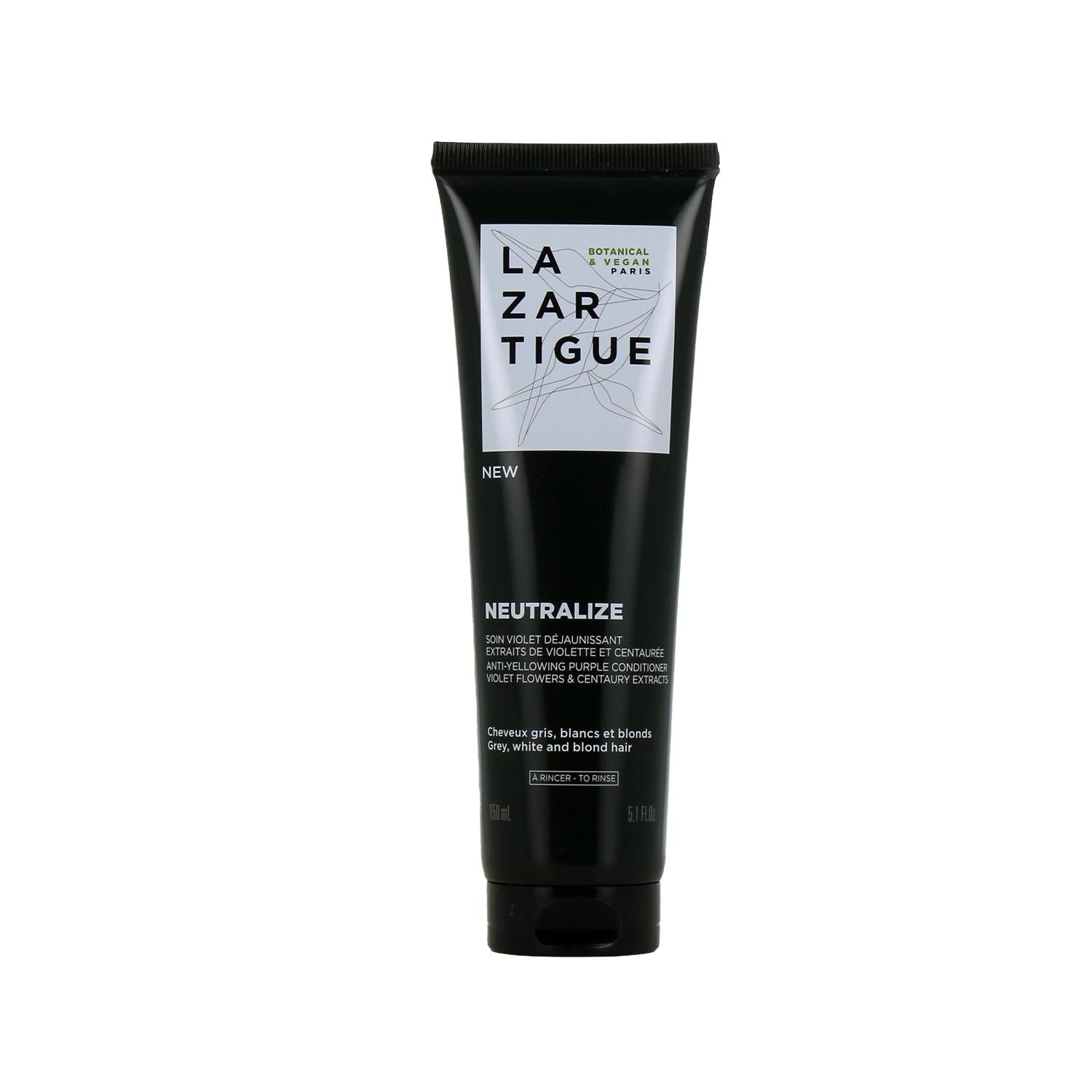 Lazartigue Anti-Yellowing Hair Conditioner: Neutralize Brassiness, Brighten Blonde &amp; Gray Hair - Tone Correcting, Sulfate-Free, 5.07 fl oz Lazartigue Anti-Yellowing Conditioner: Brighten Blonde &amp; Gray Hair anti-yellow hair conditioner, purple conditioner for blonde hair, conditioner for gray hair, neutralizing hair conditioner, Lazartigue hair care, tone correcting conditioner, blonde hair maintenance, gray hair treatment, blonde hair, gray hair, highlighted hair, brassiness, color correction, hair care, ha