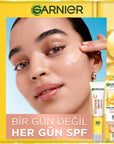 Garnier Daily Face Moisturizer with SPF50+ - Brightening Vitamin C Face Cream for Sensitive Skin Garnier SPF50+ Vitamin C Face Moisturizer - Brightens & Protects Daily Moisturizer with SPF, Vitamin C Face Cream, SPF50+ Face Moisturizer, Brightening Face Cream, Vegan Face Care, Sensitive Skin Care, Sun Protection, Moisturizing Cream, Face Moisturizer, Garnier Skincare, Skincare Routine, Radiant Skin, Healthy Skin, Cruelty-Free, Dermatologically Tested