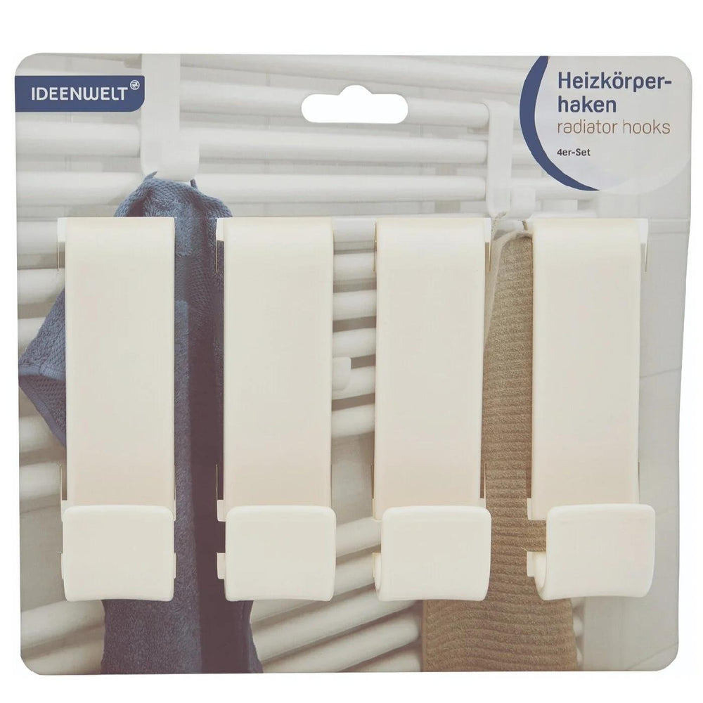 Ideenwelt White Radiator Hanger Hooks 4 Pack