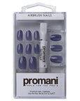 Promani Dark Blue Slate False Nail Kit 24 Pieces