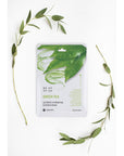 jkosmec hydrating green tea face mask, green tea mask packaging, applying green tea mask on face JKosmec Hydrating Green Tea Face Mask - Moisturizing & Toner for All Skin Types | 25 ml JKosmec Hydrating Green Tea Mask jkosmec, face-mask, green-tea, moisturizing, skincare, hydrating, soothing, pore-tightening, all-skin-types, ai-generated