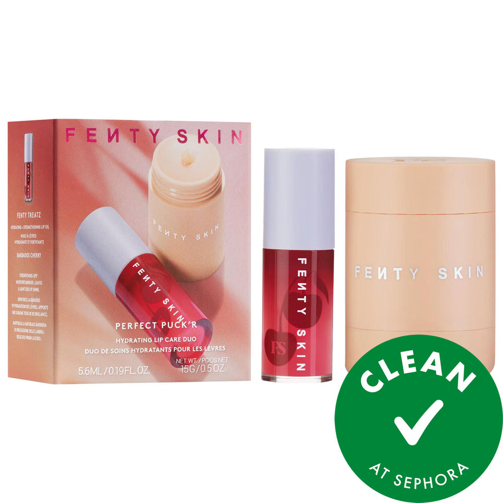 Fenty Beauty Perfect Puck'r Hydrating Lip Care Duo - Vegan Lip Mask & Oil for Dry Lips Fenty Beauty Hydrating Lip Care Duo - Vegan Lip Mask & Oil lip care, hydrating lip mask, lip oil, vegan skincare, cruelty-free products, natural lip care, dry lip treatment, Fenty Beauty, lip care set, vegan lip products, cruelty-free skincare, natural ingredients, moisturizing lip care, lip hydration, skincare duo