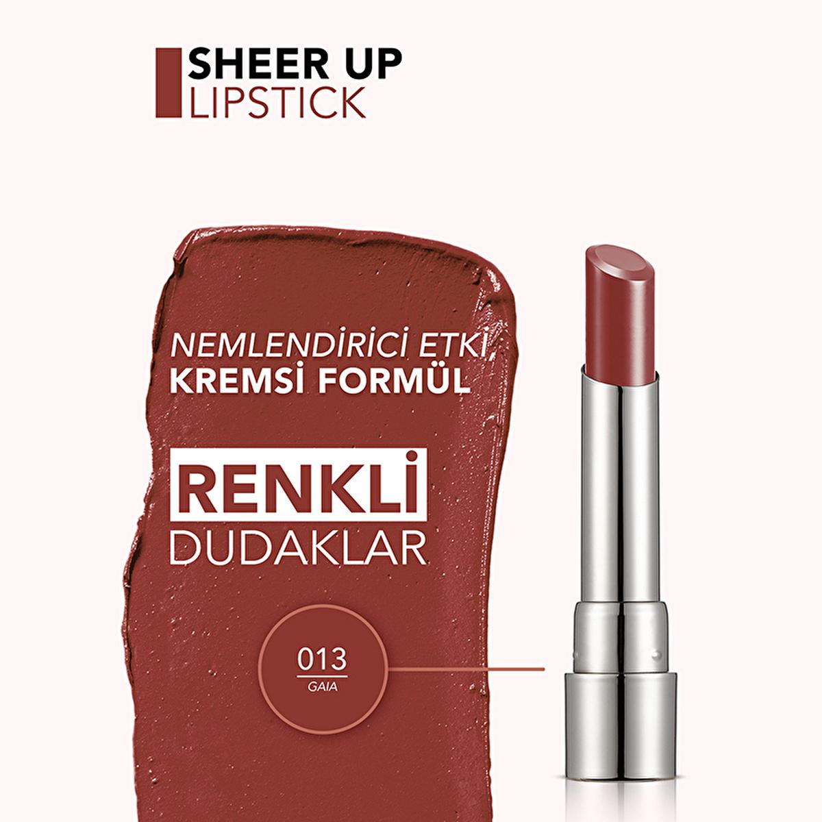 Flormar Sheer Up Gaia: Moisturizing Semi-Transparent Lipstick for Natural, Glossy Lip Color | Hydrating, Lightweight &amp; Creamy Flormar Sheer Lipstick: Natural, Glossy, &amp; Moisturizing sheer lipstick, moisturizing lipstick, natural lip color, glossy lipstick, semi-transparent lipstick, hydrating lipstick, creamy lipstick, Flormar lipstick, natural finish lipstick, lightweight lipstick, lipstick, lip color, lip gloss, makeup, cosmetics, beauty, natural makeup look, dry lips, chapped lips, easy-to-apply makeup, 