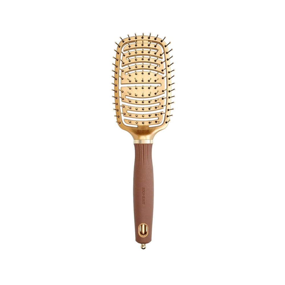 Olivia Garden Expert Care Hair Brush: Flexible Nylon Bristles for Detangling & Sensitive Scalp Comfort Olivia Garden Hair Brush: Detangle Gently & Comfortably Olivia Garden brush, hair brush, nylon bristle brush, flexible hair brush, detangling brush, expert care hair brush, sensitive scalp brush, hair care, styling brush, comfortable brush, ergonomic brush, scalp massage, hair health, gold brown brush, flexible head brush, gifts for her, gifts for women, daily detangling, sensitive scalp, styling, hair too