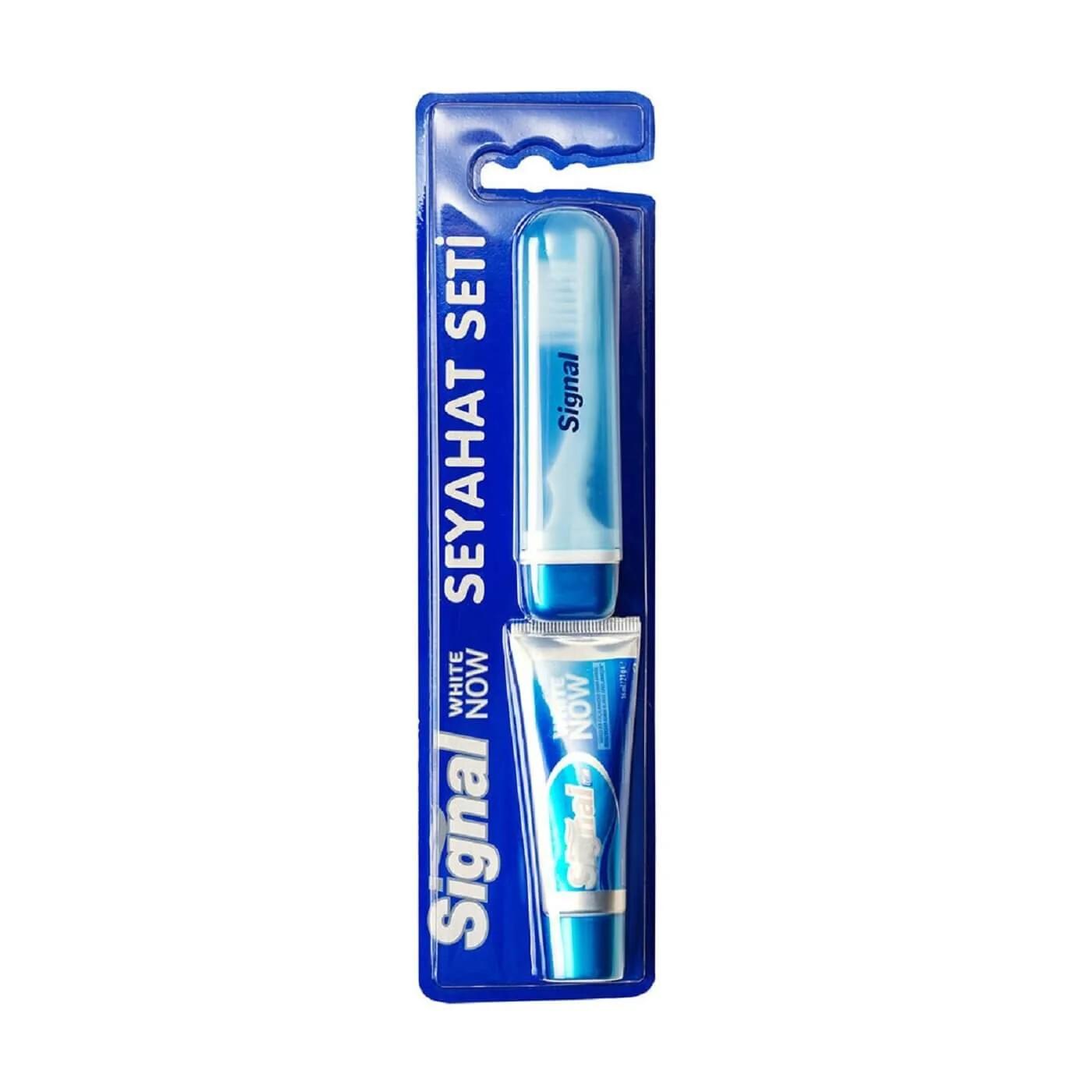 Signal Travel Oral Care Set with Compact Toothbrush &amp; Toothpaste