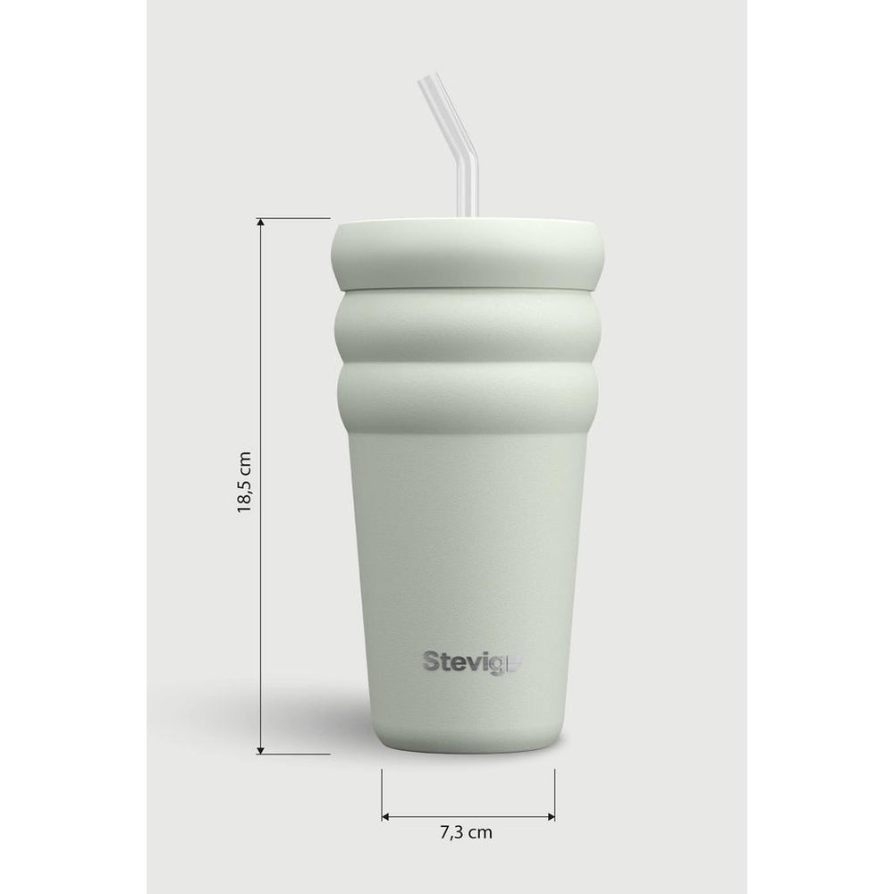Stevig Bubble Stainless Steel Thermos in Lightest Sky 600ml