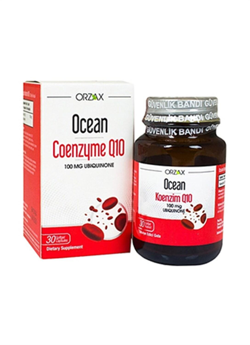Ocean Koenzim Q10 100 mg - Antioxidant Support, Vegetarian Capsules - Vitamin & Supplement