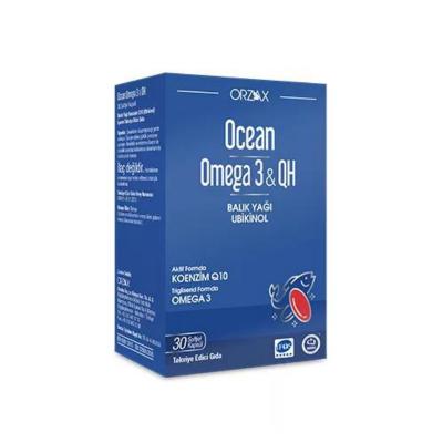 Orzax Ocean Omega-3 QH Supplement with Coenzyme Q10 - Supports Heart Health & Antioxidant Function - 30 Capsules Orzax Omega-3 QH - Heart Health & Antioxidant Support Omega-3 supplement, Coenzyme Q10, Ubiquinol, IFOS certified Omega-3, Heart health supplement, Antioxidant support, Dietary supplement, Cardiovascular health, Fish oil supplement, Health and wellness, Omega-3 fatty acids, EPA, DHA, Heart health support, Antioxidant benefits, Supplement for adults, Health-conscious individuals