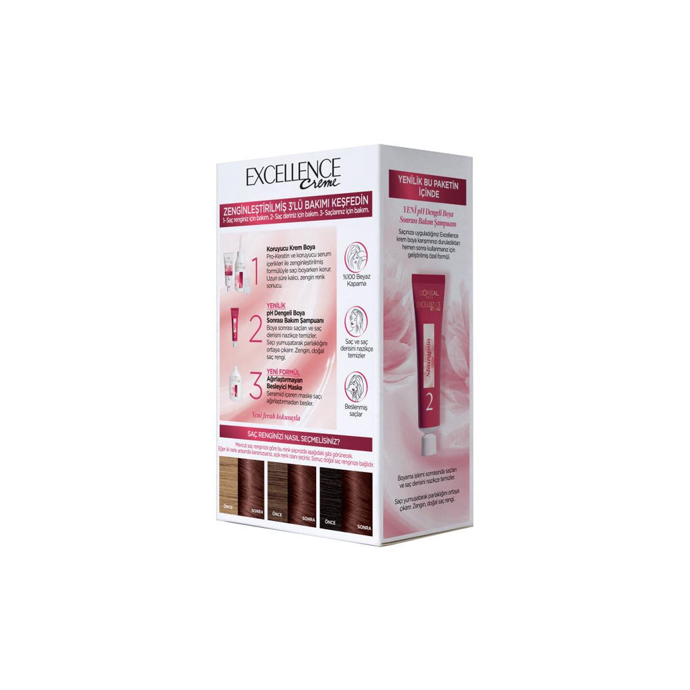 Loreal Paris Excellence Creme Hair Dye - 100% White Hair Coverage, Nourishing & Long-Lasting Color - view 7