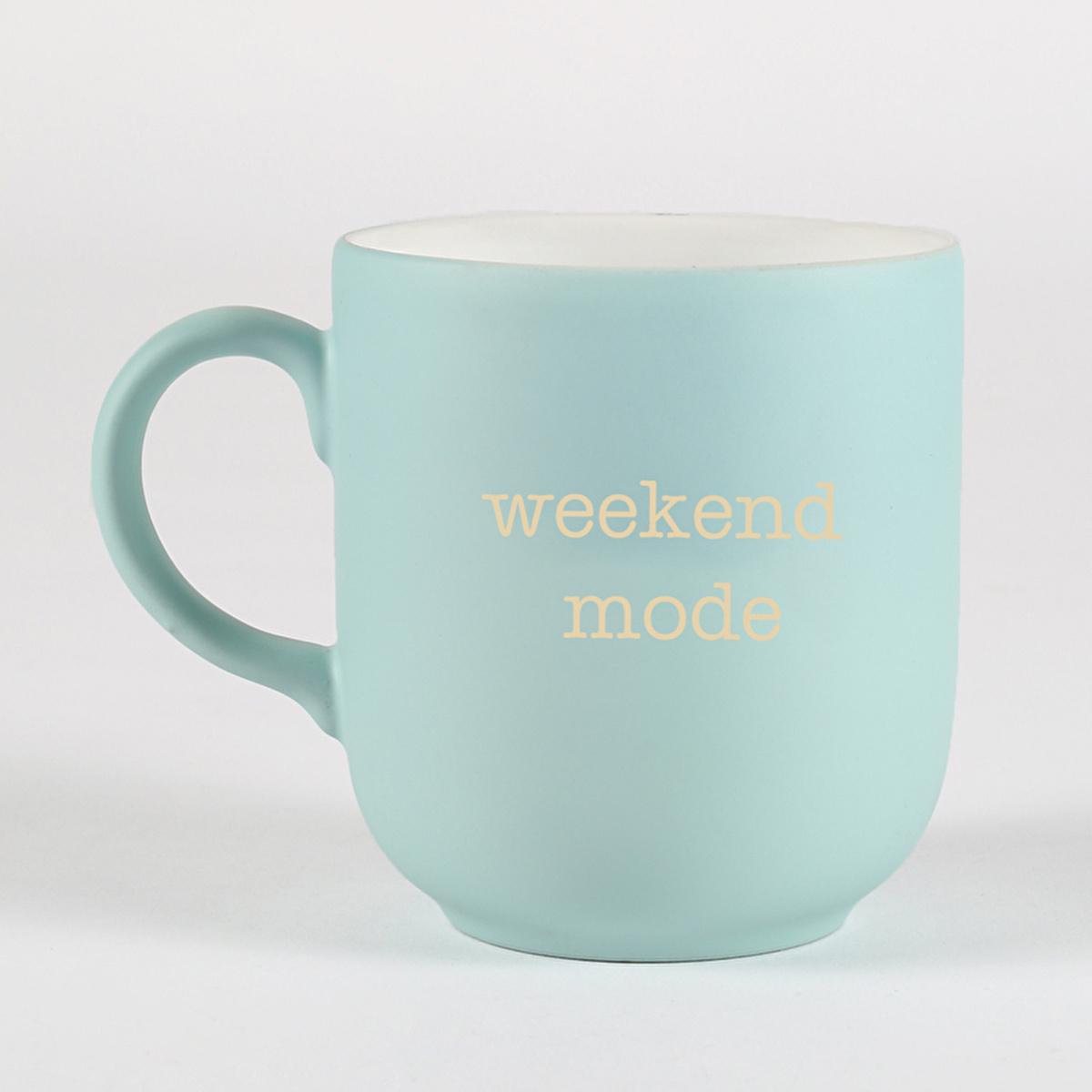 Rakle Weekend Mode Ceramic Mug - 400cc Blue Hand Washable Mug for Daily Use Rakle Weekend Mode Ceramic Mug - Blue 400cc Ceramic Mug, Blue Mug, Weekend Mode, 400 cc Mug, Hand washable Mug, Stylish Tableware, Daily Use Mug, Ceramic Products, Drinkware, Coffee Mug, Tea Mug