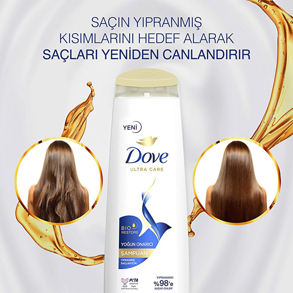 Dove Intensive Repair Shampoo for Damaged Hair - Nourishing, Vegan, PETA-Approved - 13.53 fl oz - view 2