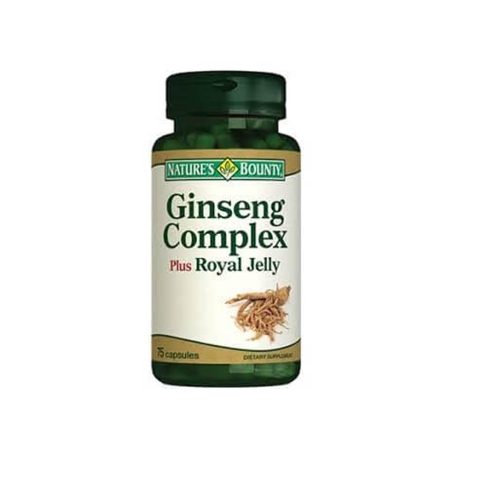 Nature&#39;s Bounty Ginseng Complex Plus Royal Jelly Dietary Supplement - Natural Energy Support with Panax Ginseng, Vitamin B12 - 75 Capsules Ginseng Complex with Royal Jelly - Natural Energy Boost Ginseng Complex, Royal Jelly Supplement, Vitamin B12, Dietary Supplement, Natural Energy Support, Health Supplements, Wellness Products, Energy Boost, Vitality Support, Immune Function, Skin Health, Natural Health, Supplement Capsules