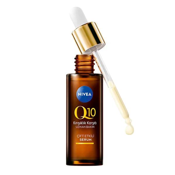 Nivea Anti-Wrinkle Face Serum with Q10 Anti-Glycation Technology - Reduces Deep Wrinkles, Improves Skin Elasticity Nivea Q10 Serum - Anti-Wrinkle Face Serum for Smoother Skin Nivea Q10 Serum, Anti-wrinkle face serum, Anti-aging skincare, Q10 anti-glycation technology, Reduce deep wrinkles, Skincare, Anti-aging products, Face serum, Wrinkle reduction, Skin elasticity, Sensitive skin friendly, Daily skincare, Cosmetics, Beauty products
