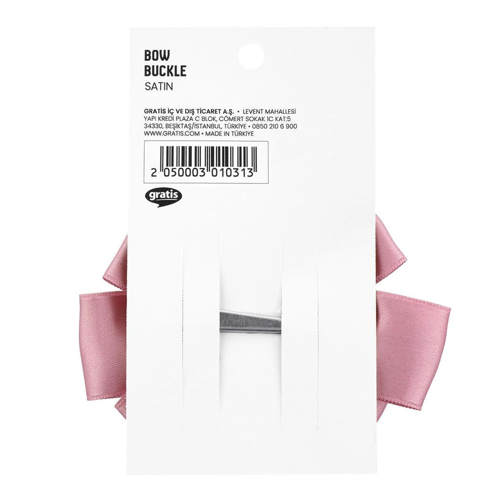 Eklips Satin Bow Ribbon Hair Clip for Elegant Styling, Powder Pink