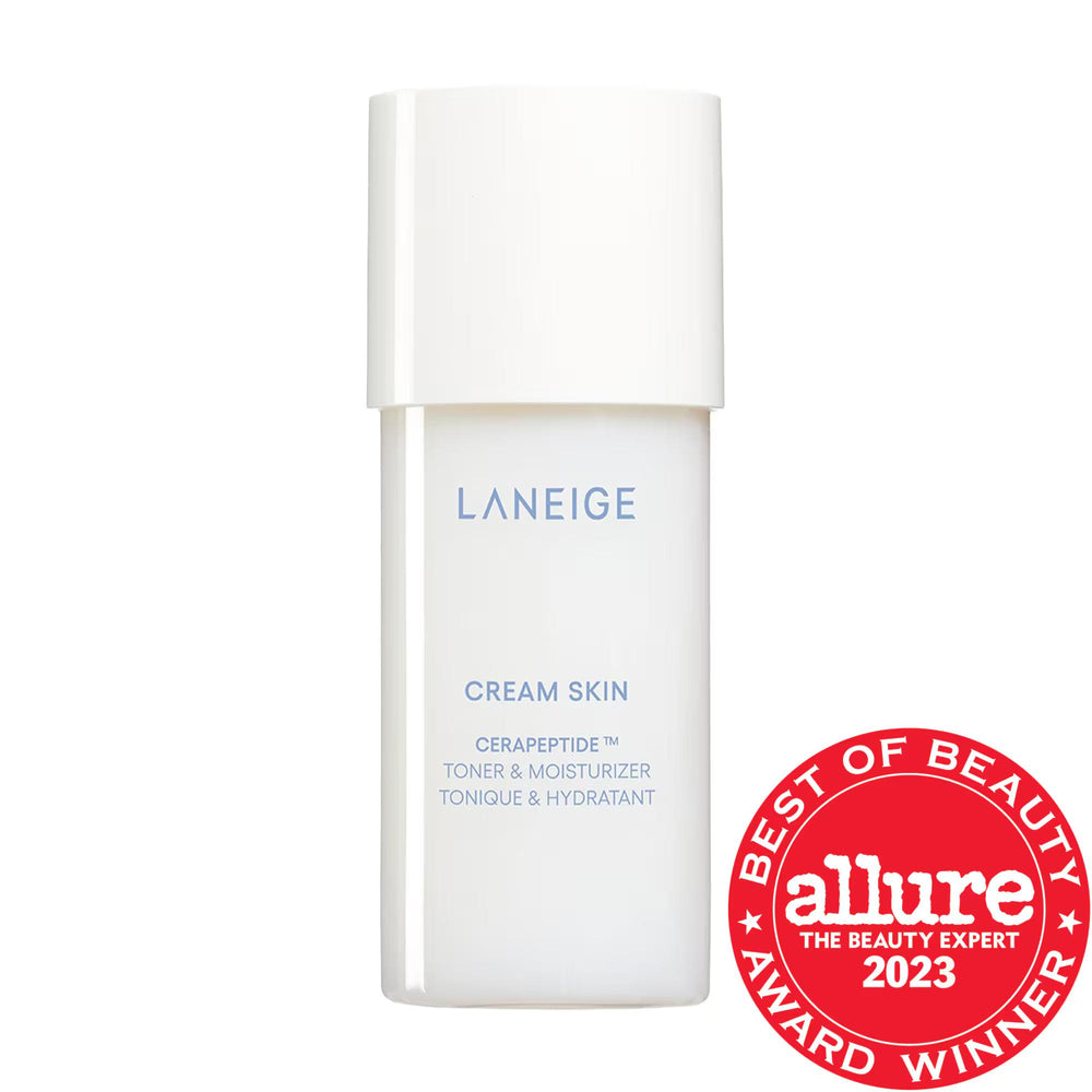Laneige Cream Skin Toner & Moisturizer: Hydrating Ceramide Peptide Korean Skincare for Dry, Sensitive Skin | Refillable for Radiant, Firming Hydration Laneige Cream Skin Toner: Hydrate & Firm | Korean Skincare Cream Skin Toner, Hydrating Moisturizer, Ceramide Peptide Toner, Korean Skincare, Refillable Toner Moisturizer, Dry Skin Hydration, Firming Skin Toner, Sensitive Skin Toner, White Leaf Tea Skincare, Radiant Skin Cream Toner, Toner, Moisturizer, Hydration, Ceramides, Peptides, Dry Skin, Sensitive Skin,