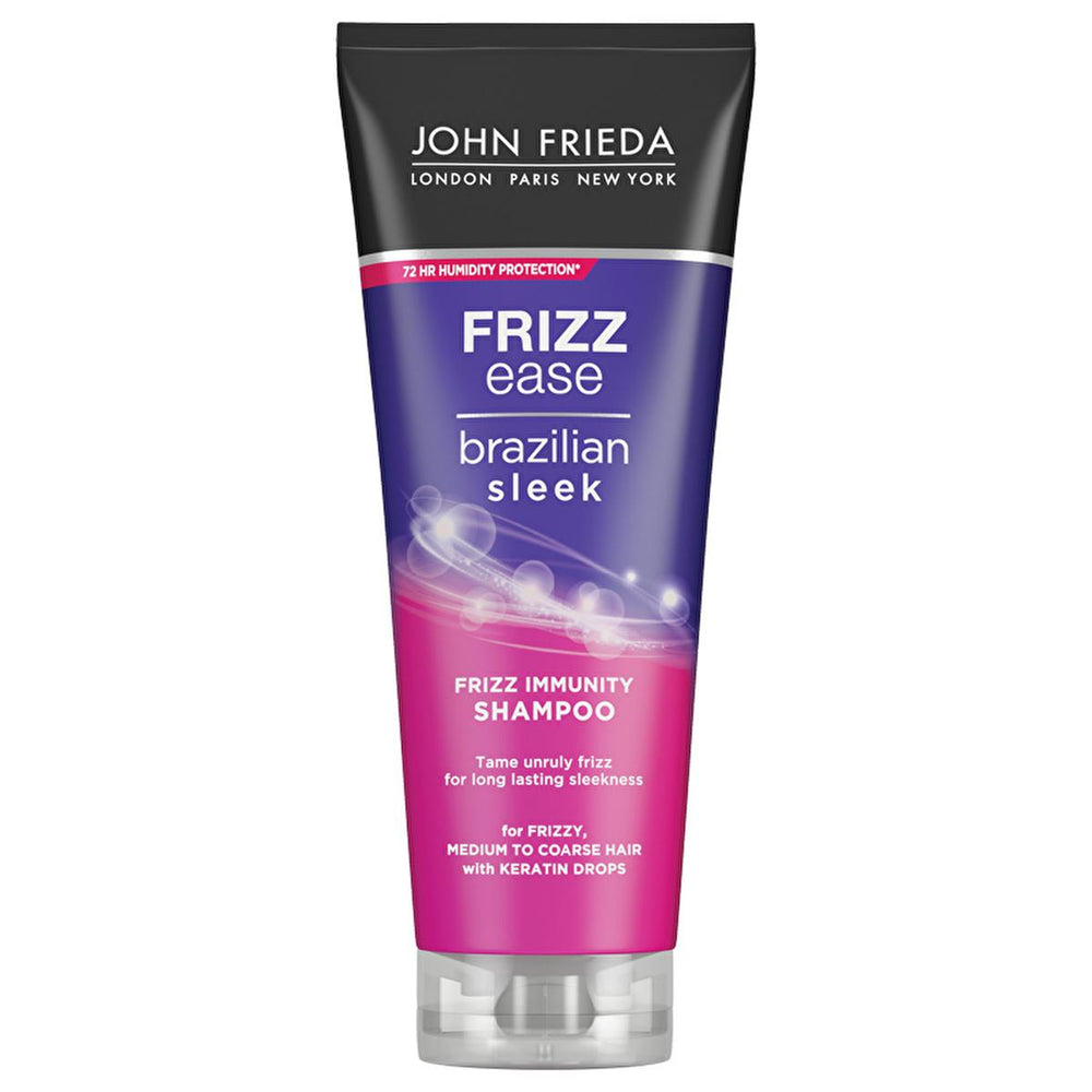 John Frieda Brazilian Sleek Smoothing Shampoo for Frizzy Hair - 8.45 fl oz - Frizz Control & Keratin Hair Care - Shampoo
