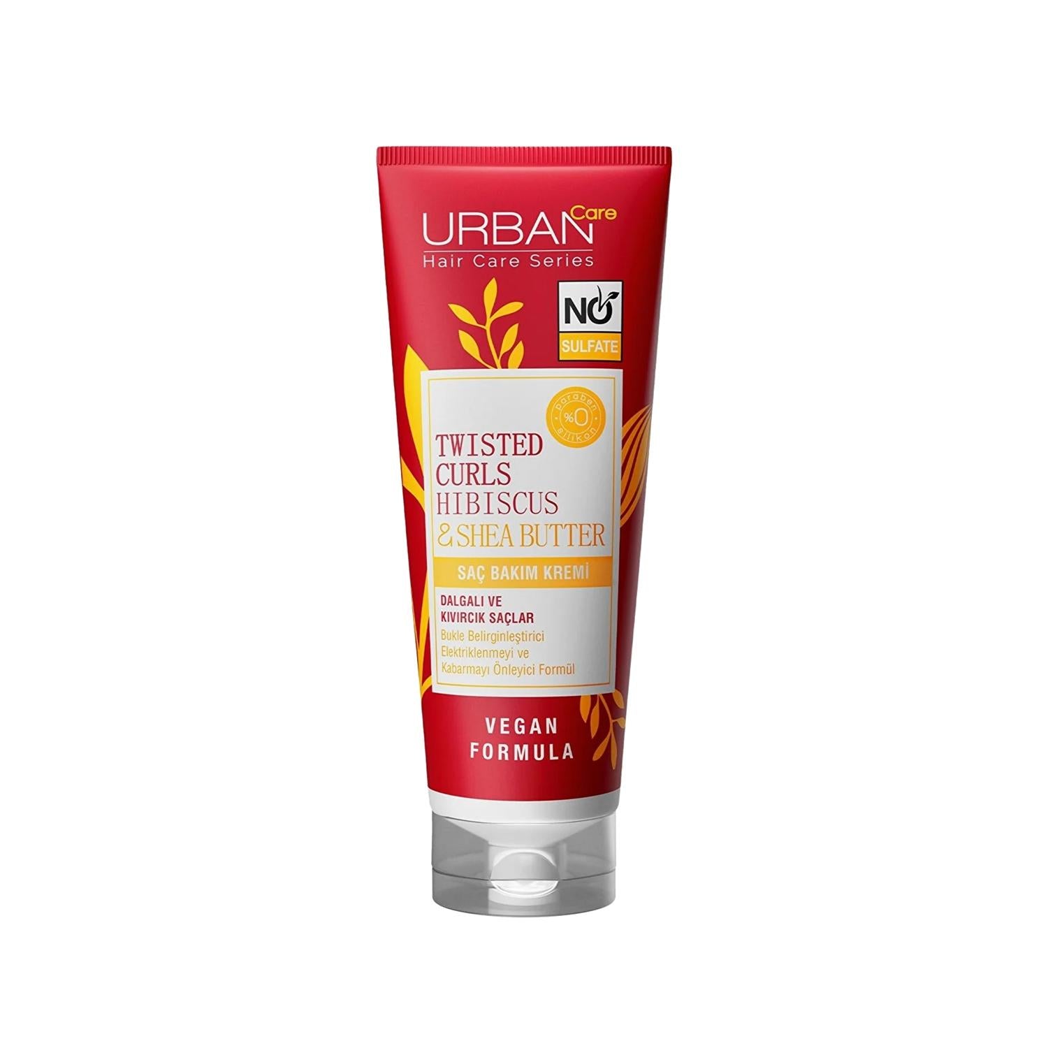URBAN Care Twisted Curls Sulfate-Free Hair Cream with Hibiscus &amp; Shea Butter - Moisturizing &amp; Nourishing for Curly &amp; Wavy Hair URBAN Care Twisted Curls Sulfate-Free Hair Cream curly hair care, sulfate-free hair cream, hibiscus hair care, shea butter hair product, moisturizing hair cream, curly hair moisturizer, wavy hair care, natural hair products, hair nourishment, frizz reduction, curl definition