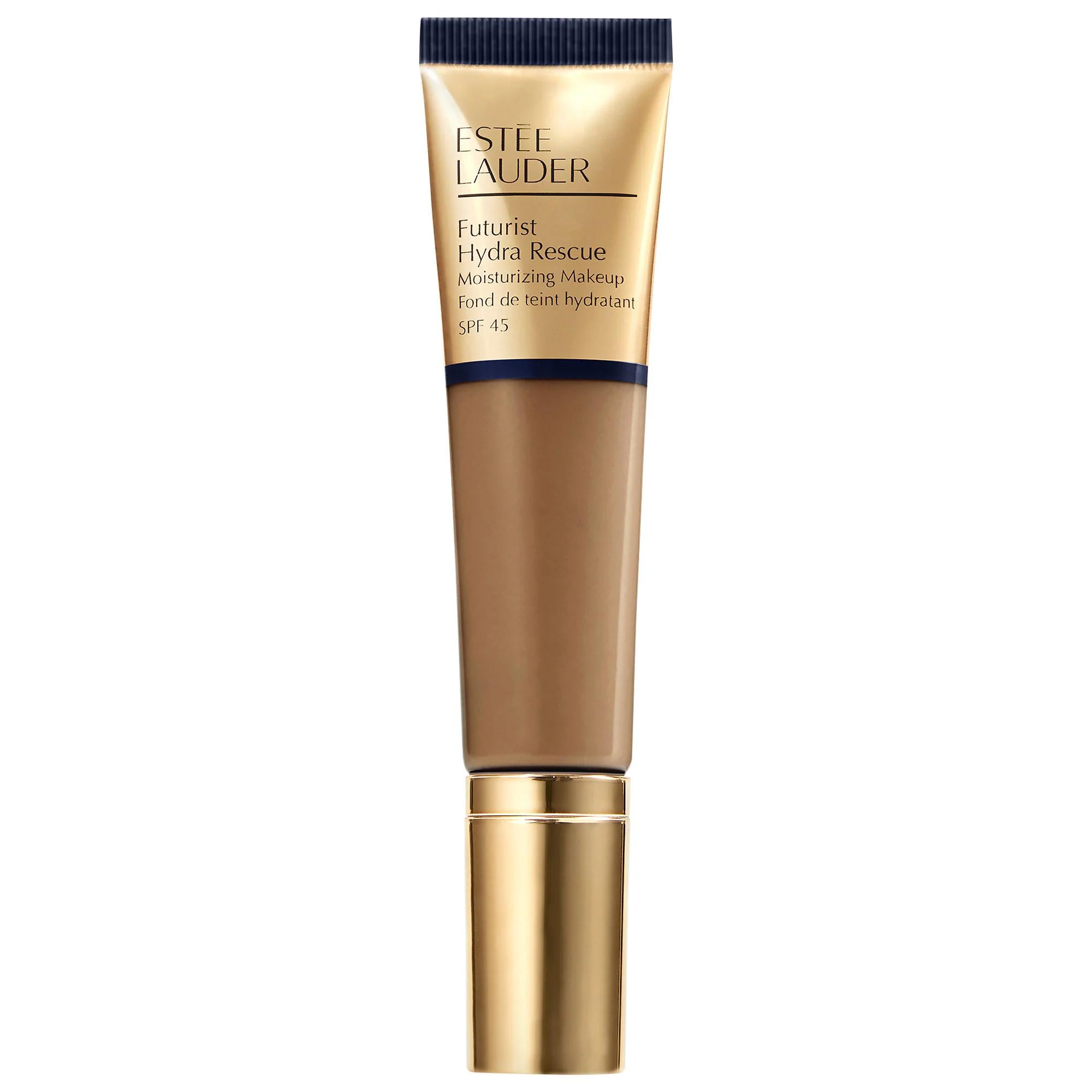 Estée Lauder Futurist Hydra Rescue Moisturizing Foundation SPF 45: Hydrating, Anti-Aging, Medium Coverage, and Sun & Blue Light Protection Estée Lauder Foundation: SPF 45, Hydrating, Anti-Aging moisturizing foundation, SPF 45 foundation, hydrating foundation, anti-aging foundation, foundation with vitamin E, long-wearing foundation, medium coverage foundation, sun protection makeup, Estee Lauder foundation, radiant finish foundation, foundation, makeup, face makeup, skincare, hydration, sun protection, blue
