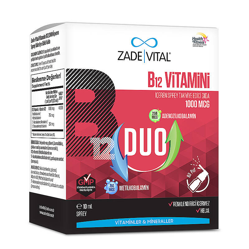 Zade Vital B12 Vitamin Duo 1000 mcg Spray 10 ml