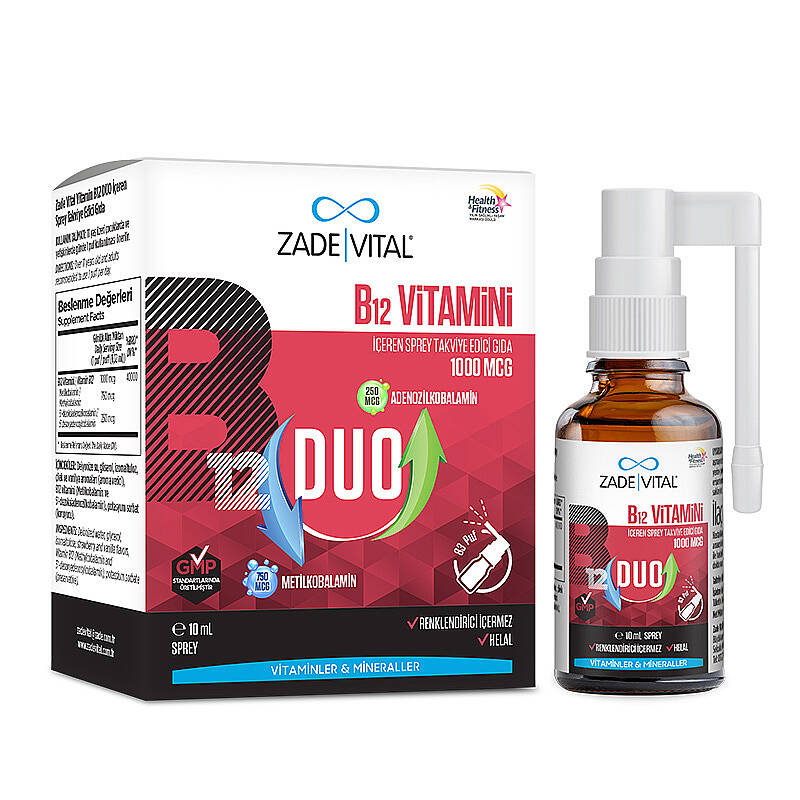 Zade Vital B12 Vitamin Duo 1000 mcg Spray 10 ml